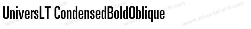 UniversLT CondensedBoldOblique 粗体字体转换